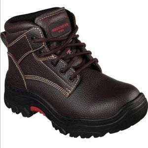 ⭐️New!⭐️ WMNS SKECHERS Brown Steel Toe Work Boots